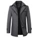 Loom Loom European American Style Coat Autumn Casual Men's Solid Color Cashmere Wool Overcoat Non-Iron Treatment Middle-Aged And_viptrois.com