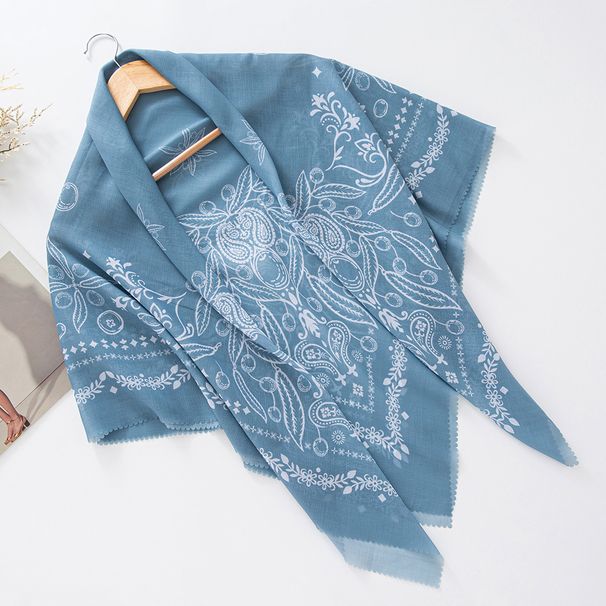 Women's Scarves Yarn Printed 110 Square Scarf Classic Lace Malay Fashion Scarf Headscarf Shawl_viptrois.com