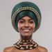 New African And South American Muslim Multi Layered Gold Stamped Headband Cap African Turban Hat_viptrois.com