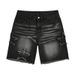 Men's Clothing Denim Shorts Cat Whiskers Versatile Denim Shorts Retro Five Pointed Star Patchwork Casual Pants_viptrois.com