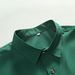 Men's Business Commuter Short Sleeved Shirt Summer Solid Color New Exclusive Green_viptrois.com