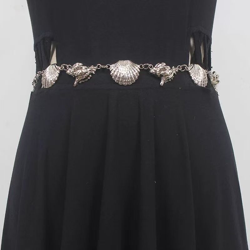 Ethnic Style Conch Shell Waist Chain - Retro High-End Fashion Belt For Women, Personalized All-Match Design_viptrois.com