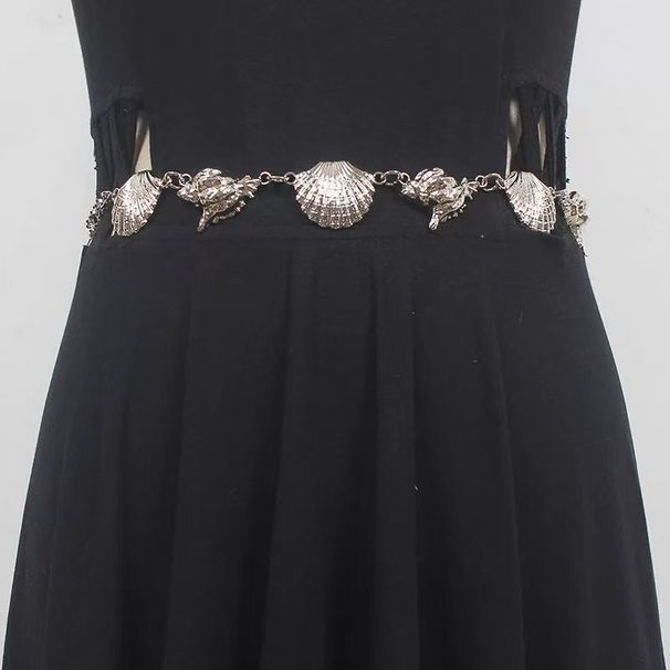 Ethnic Style Conch Shell Waist Chain - Retro High-End Fashion Belt For Women, Personalized All-Match Design_viptrois.com