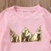 Kids’ Clothing Hot Item Ins Girls Spring And Autumn Children's Crown Patch Top Feather Pants Three Piece Set_viptrois.com