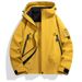 Unisex Couple's Outdoor Windproof Hooded Jacket - Sporty Pullover Anorak With Color Block Design_viptrois.com