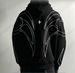New Embroidered Loose Sweater Men's And Women's Same Street Hip-hop Personalized Double-ended Zipper Design_viptrois.com
