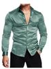 2022 Autumn Fashion Men's Bright Face Solid Color Ball Shirt_viptrois.com