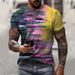 Men's Clothing Men's Fashion 3d Digital Printing Fashion Trend Short Sleeved T Shirt_viptrois.com