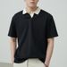Men's Clothing Men's Wear Summer Light Mature Style Solid Color Lapel Casual Short Sleeve Polo Shirt_viptrois.com