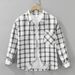 Checkered Fresh Long Sleeved Shirt For Men, Fashionable And Versatile, Artistic And Casual Loose Top_viptrois.com