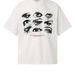 Men's Clothing Eye Print Short Sleeved T Shirt For Men And Women Couples Loose High Street Top Half Sleeved Trendy Brand I_viptrois.com