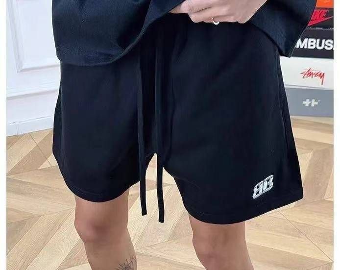 Light Gray Youth Fitness Basketball Athletic Shorts for Men Summer Style Casual Trendy Pants_viptrois.com