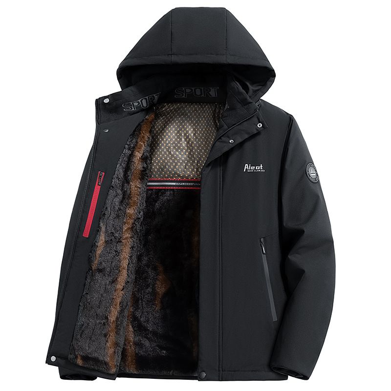 Winter Thick Men's Cotton Jacket Graphene Jacket Detachable Hat Cotton Jacket_viptrois.com