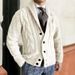 2025 Autumn And Winter New Knitted Jacquard Cardigan Sweater Men's Lapel Long Sleeved Twisted Flower Jacket Trend_viptrois.com