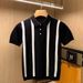 Men's Clothing Summer New Short Sleeved Sweater Men's Vertical Striped Ice Silk Business Shirt_viptrois.com