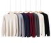 Men's Clothing Men's Classic Cable Knit Sweater - Crew Neck, Long Sleeve, Casual & Warm Pullover For Autumn & Winter (Khaki, Grey, White, Light Grey)_viptrois.com
