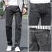 Men's Premium Straight Fit Jeans - Relaxed Comfort Stretch Denim Pants For All Seasons (Smoke Grey, Multiple Sizes)_viptrois.com