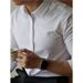 Men's Clothing Light Luxury Dark Placket White Formal Shirt Men's Light Business Dark Button Solid Color Casual Long Sleeve Shirt Drape Inch Shirt_viptrois.com