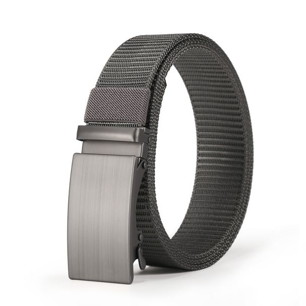 Men's Belts Men's Leather Belt Simple And Generous Canvas Belt Automatic Buckle Casual Trendy Men's Belt Fashionable And Versatile_viptrois.com