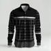 Simple Mens Shirt Spring Single Breasted Lapel Design Shirt New Daily Fashion Casual Loose Comfortable Business Shirts Geometric_viptrois.com