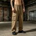 Men's Lightweight Cargo Pants Relaxed Fit Straight Leg Drawstring Joggers For Casual Streetwear Breathable & Lightweight Fabric_viptrois.com