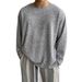 "Men's Vintage Long Sleeve T-Shirt – Lightweight Sun Protection Cover-Up, Plus Size European Fit (Black/Grey/White, S-2XL)"_viptrois.com