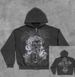 2024 Gothic Style Zipper Hoodie Cross Streetwear Versatile Loose Fleece Trendy Brand_viptrois.com