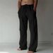 Men's Clothing Trousers Linen Casual Solid Color Thin Linen In Stock_viptrois.com