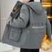 Pulse Hooded Teenagers, Winter Loose Coat For Men, European American Style Jacket, Men's Warm Cotton Padded Jacket With Fleece_viptrois.com