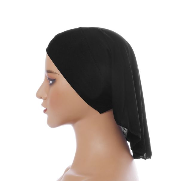 Meitong new multi color crystal long tail bottoming hat breathable smooth can be worn outside tube hat Baotou hat_viptrois.com