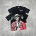 2026 American Fashion High Skull Rock Band Washed Loose Short-sleeve T-shirt Street Print_viptrois.com
