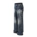 Men's Clothing Retro 2025 Neutral Trendy Washed Old Design High End Men's Loose Denim Trousers_viptrois.com