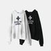 Men's Clothing Korean Version Of The Cross Print Washed Old Casual Loose Hooded Pullover Sweater Men's Vibe Style_viptrois.com
