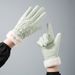 Women's Gloves New Autumn And Winter Warm Gloves For Women, Plus Velvet And Thickened Outdoor Cycling Sports Windproof Touch Screen Bear Gloves_viptrois.com