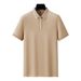 Men's Clothing Half Zipper Polo Shirt Short Sleeved T Shirt Lapel Summer Casual Half Sleeved Collar Top Clothes_viptrois.com