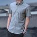 Men's Clothing Short Sleeved Shirt Men's Summer New Casual Tops Men's Solid Color Short Sleeved Shirt_viptrois.com