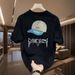 Summer 2025 Pure Cotton Casual T-shirt Short Versatile Half Sleeved Printed American Men's Fashion Trend_viptrois.com