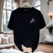 Men's Clothing Retro Fashion Casual Versatile Short Sleeved T Shirt Summer New Heavy Cotton Loose Lazy Style Top_viptrois.com