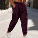 Men's Heavyweight Flannel Cargo Pants With Fleece Lining - Relaxed Fit Multi-Pocket Workwear Joggers For Winter_viptrois.com