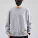 Pulse Shanggu Clothing 2025 Spring New Solid Color Pattern T-Shirt Men's Long Sleeve Versatile Crew Neck Sweatshirt Men_viptrois.com