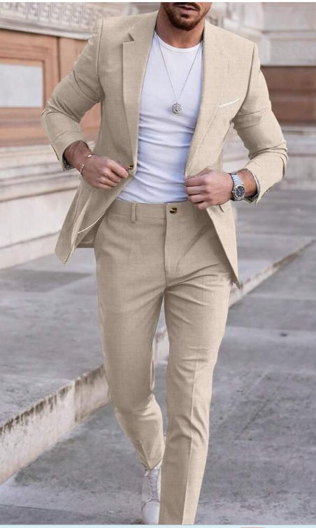 Men's Clothing Casual Loose Lapel Suits_viptrois.com
