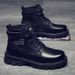 European Warm Series Men's Martin 2025 New High-top British Style Black Workwear Motorcycle Boots Spring Autumn Casual Leather Shoes_viptrois.com