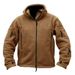Cross-border Men's Outdoor Thermal Liner Fleece Jacket Men's Cold-proof Jacket Trench Hat Jacket Solid Color Hooded Jacket_viptrois.com