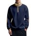 European And Cross-Border New American Style Retro Patchwork Embroidery Half-Zip Men's Plus Size Long Sleeve_viptrois.com