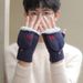 Sports Gloves Skiing Cycling Motorcycle Hiking Warm Gloves Gloves for men warm winter fingers open fingers autumn and winter knitted wool flap_viptrois.com