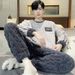 2025 New Coral Fleece Soft Skin Fitting Pajamas Winter Flannel Men's Thickened Loose Fit Home Suit Set_viptrois.com