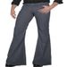Men's Clothing Solid Color Daily Casual Elastic Slim Retro Flared Pants_viptrois.com