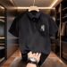 Men's Clothing Casual Business Lapel Shirt Top Loose Trendy Short Sleeved T Shirt_viptrois.com