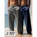 Vintage High-Waisted Cargo Pants Men – 90s Retro Wide Leg Sweatpants, Breathable Polyester Workwear (S-3xl, 18 Colors & 7 Two-Pack Sets)_viptrois.com