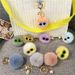 Bag Charm Ugly And Cute Plush Keychain Little Monster Bag Pendant Pearl Fur Ball Doll Car Keychain Small Gift_viptrois.com